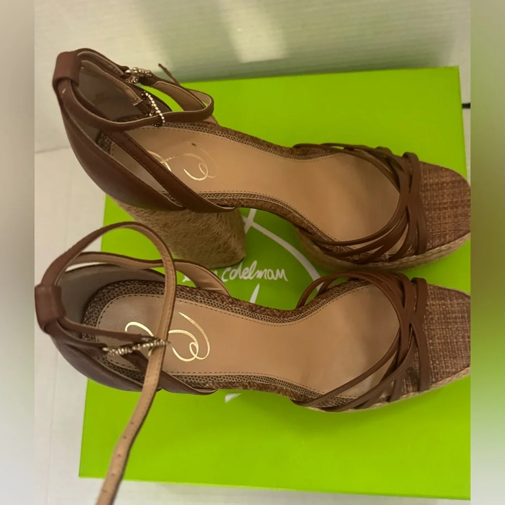 NEW Sam Edelman Kade Ankle Strap Espadrille Platform Sandal Sandals Shoes 9.5 - Picture 4 of 8